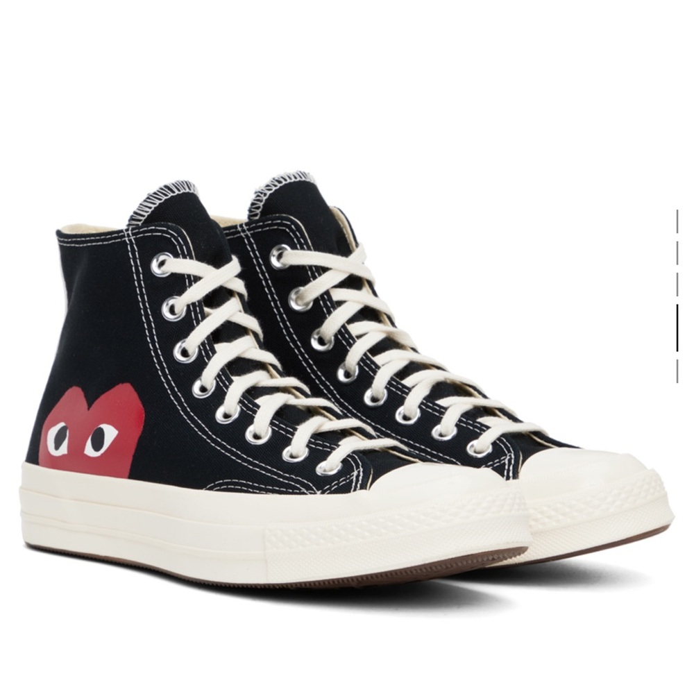 Comme des Garcons PLAY Black and White Sneakers